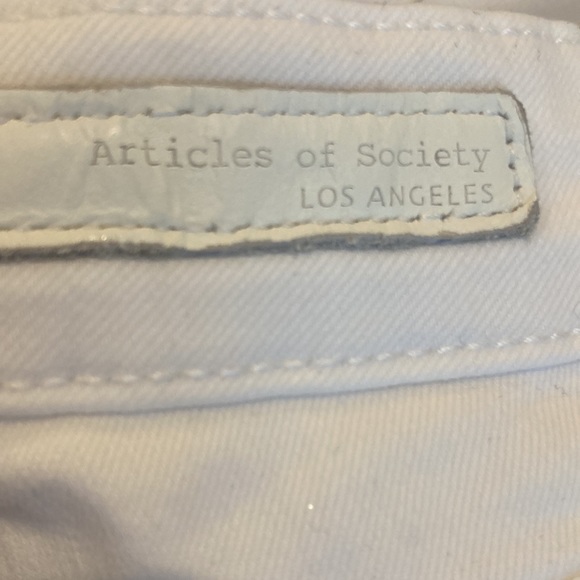 Articles of Society white size 26 fringe  bottom skinny jean - Picture 6 of 6